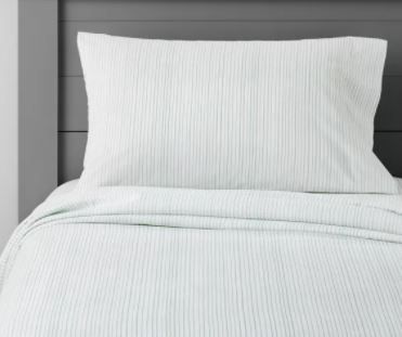 Photo 1 of Cotton Striped Sheet Set - Pillowfort size toddler 45 x 60 inches 
