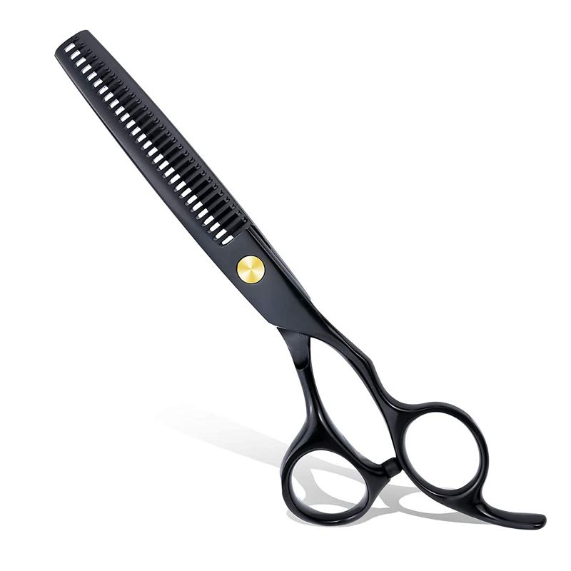 Photo 1 of Znben Hair Scissors, Professional Thinning Shears with Razor Sharp Hair Thinning Scissors Trimming Barber Scissors for Men Women Kids Pets Black
