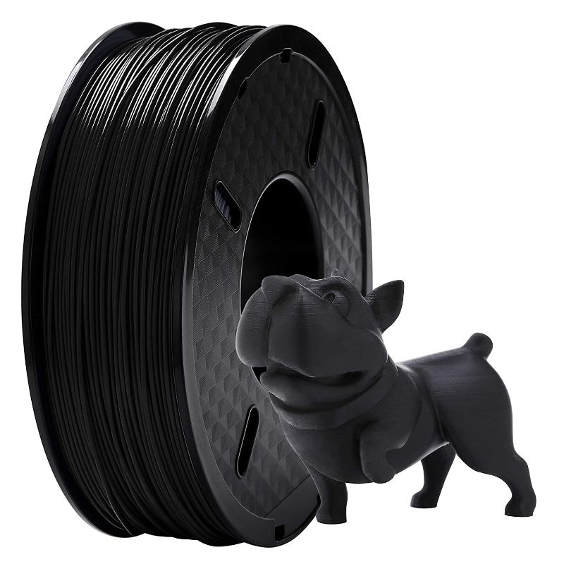 Photo 1 of DOYOLLA PLA 3D Printer Printing Filament, 1.75 mm, Dimensional Accuracy +/- 0.02 mm, 1 kg Spool, Fit Most FDM Printer (Black)
