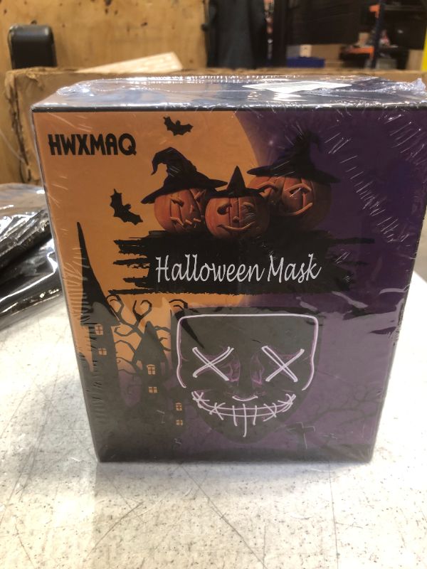 Photo 1 of Halloween Led Light Up Mask - Purge Light Up Mask For Kids Men Women - Glowing Mask for Halloween Festival Party Carnival
