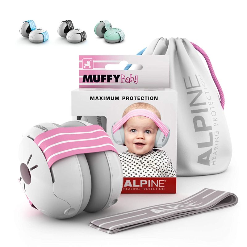 Photo 1 of Alpine Muffy Baby Ear Protection for Newborn and Babies 3 - 36 Months – Noise Reduction Earmuffs for Toddlers and Children – Comfortable Infant Ear Muffs Prevent Hearing Damage & Improve Sleep, Pink
