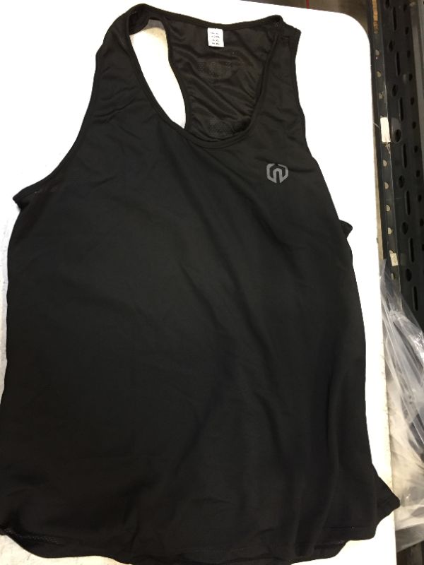 Photo 1 of womens workout tank top color black size extra extra large 