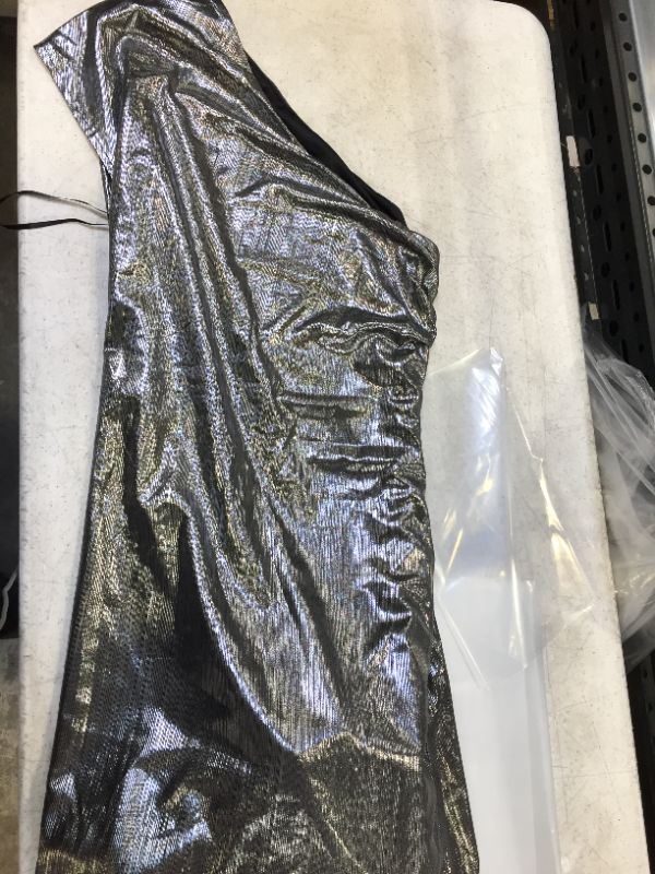 Photo 1 of grace karin brand dress one side sleeve color silver size large 