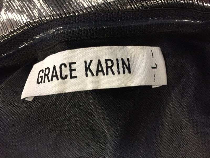 Photo 1 of grace karin brand dress one side sleeve color silver size large 