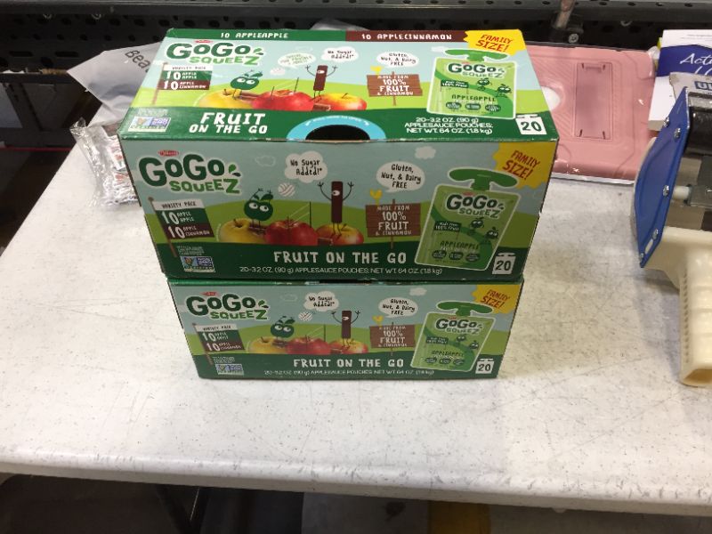 Photo 1 of 2 boxes of gogo squeeze pouches 