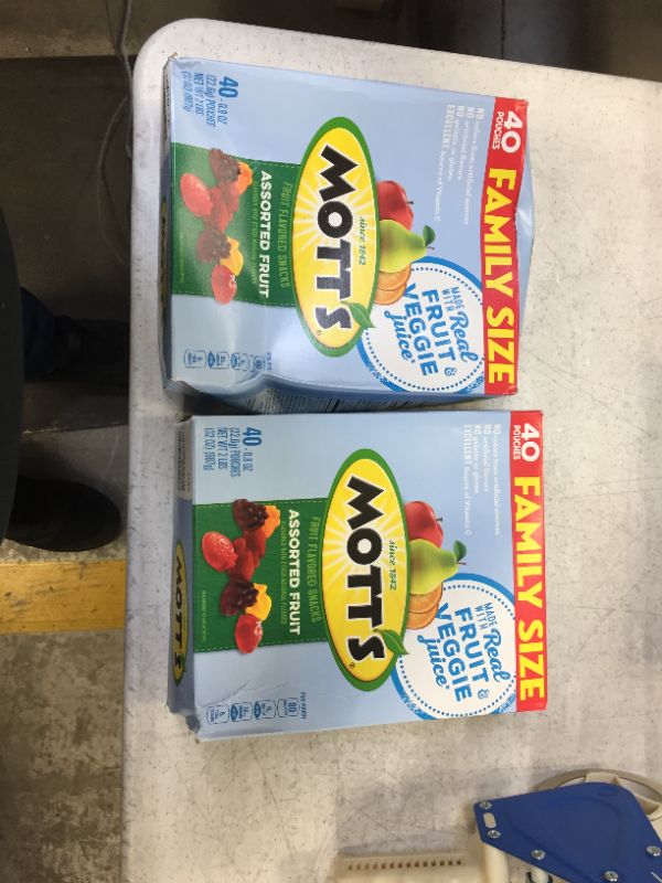 Photo 1 of 2 boxes of motts assorted fruit gummies 
