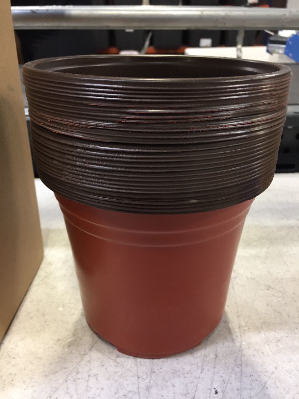 Photo 1 of 100 pack of 6 inch nursery pots 
