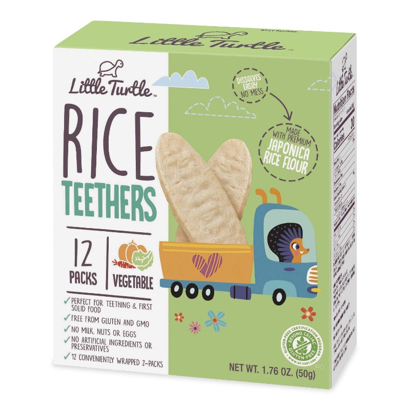 Photo 1 of Little Turtle Rice Teethers, Vegetable Flavor, 12 wrapped 2 Pack, 4 Count
BB 2021 -11- 26