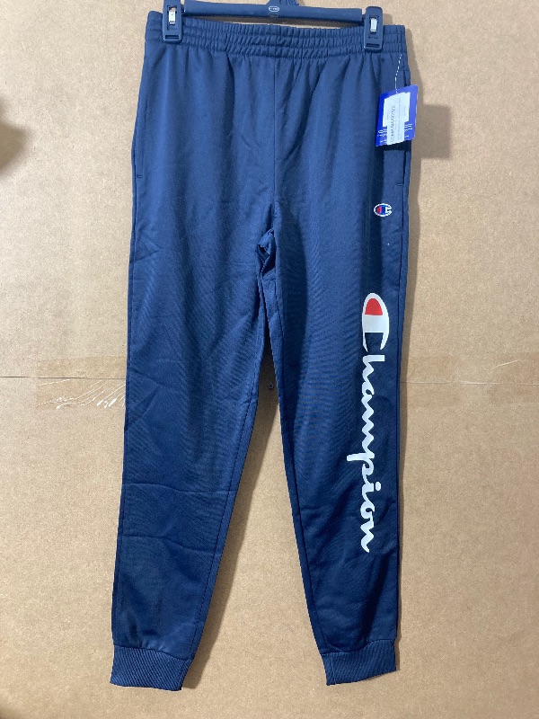 Photo 1 of Champion Boys Sweatpant Heritage Collection Slim Fit Brushed Fleece Big and Little Boys Kids Large, Heritage Navy