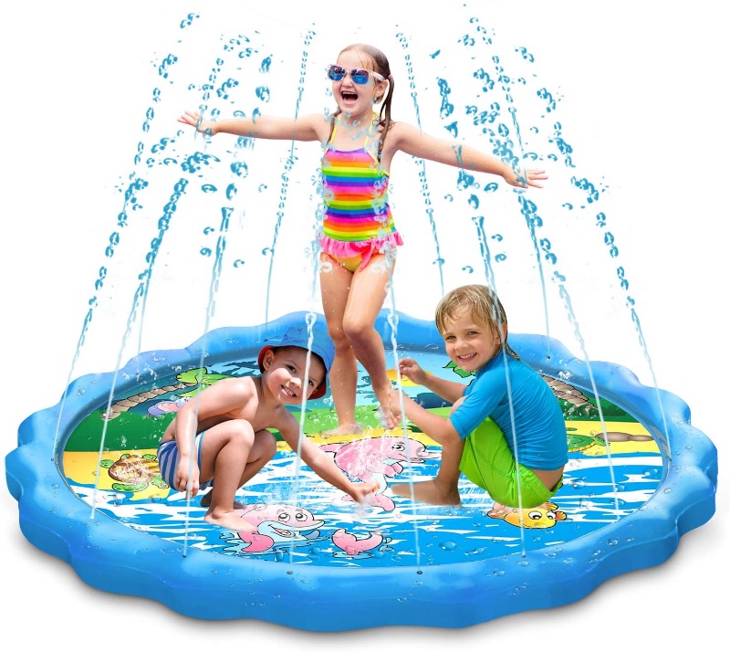 Photo 1 of Keten Sprinkler for Kids, Sprinkler & Splash Pad 59" Outdoor for Toddler Learning, Inflatable Water Toys for Infants Toddlers and Kids