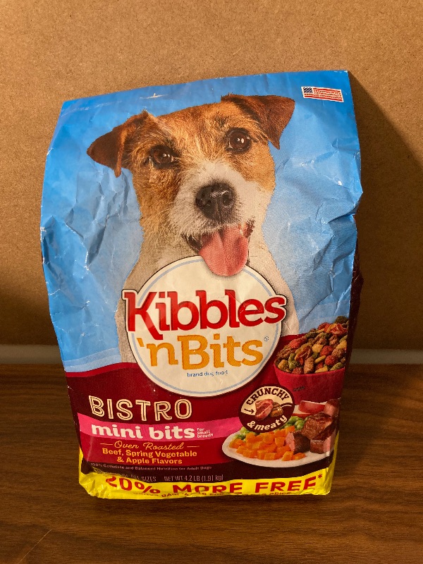 Photo 2 of Kibbles'n Bits® Small Breed Oven Roasted (Beef, Spring Vegetable & Apple) - Dry Dog Food - 3.5 lb
best if used by 06/12/22