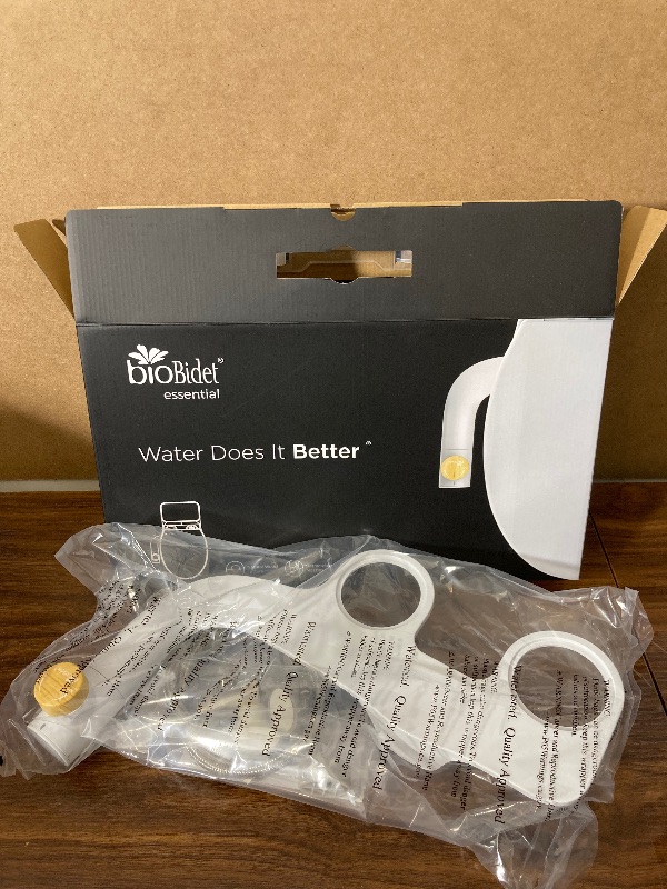 Photo 2 of Bio Bidet Essential Simple Bidet Toilet Attachment in White with Dual Nozzle, Fresh Water Spray, Non Electric, Easy to Install, Brass Inlet and Internal Valve