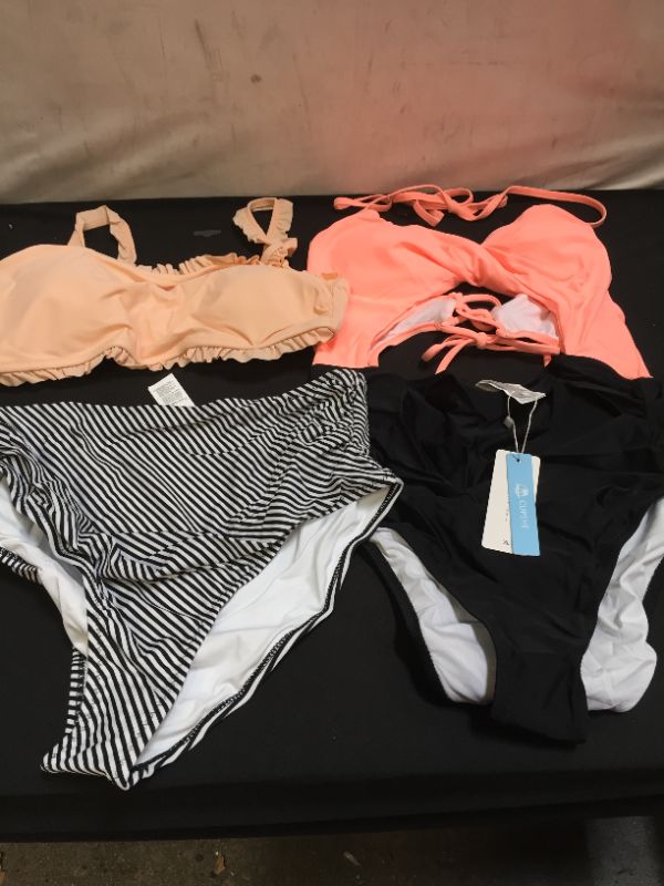 Photo 1 of WOMENS TWO PIECE AND ONE PIECE BATHING SUITS SIZE XL 