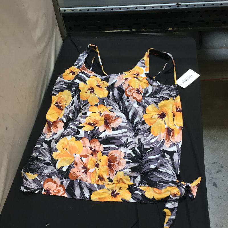 Photo 1 of Generic Yellow and Grey Swimsuit Top. Size 22