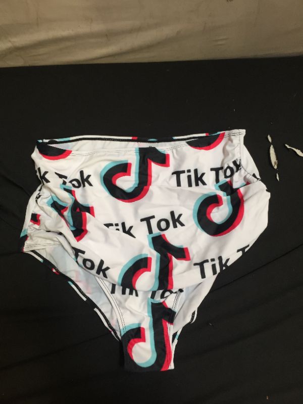 Photo 2 of Generic White Tiktok Themed Two Piece Swimsuit. XL