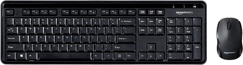 Photo 2 of Amazon Basics Wireless Computer Keyboard and Mouse Combo - Quiet and Compact - US Layout (QWERTY)
