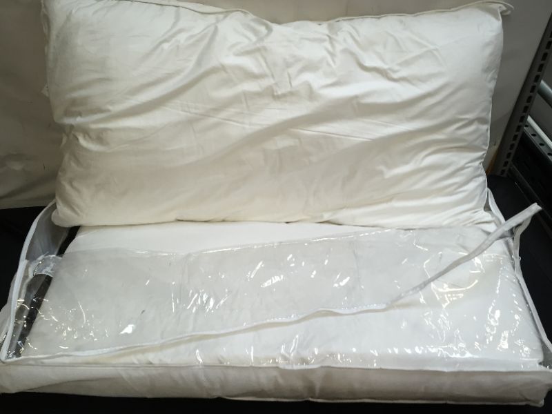 Photo 2 of  Naples 700 Siberian Hybrid Blend 2 Pack King-2PK in White Color Down/Feather Pillows, King