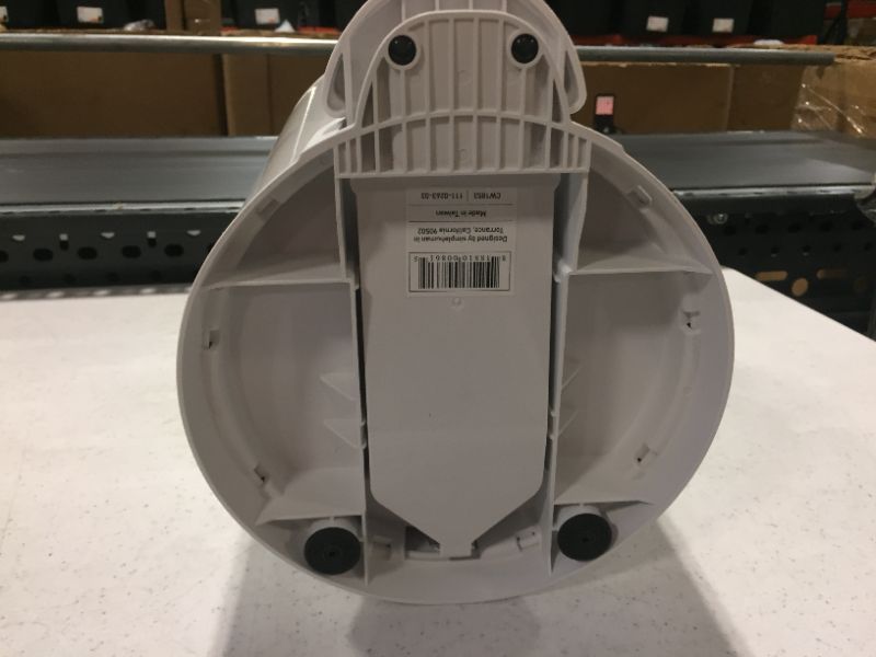 Photo 1 of DENTED--simplehuman 1.2-Gallon Round Step Trash Can, White Steel