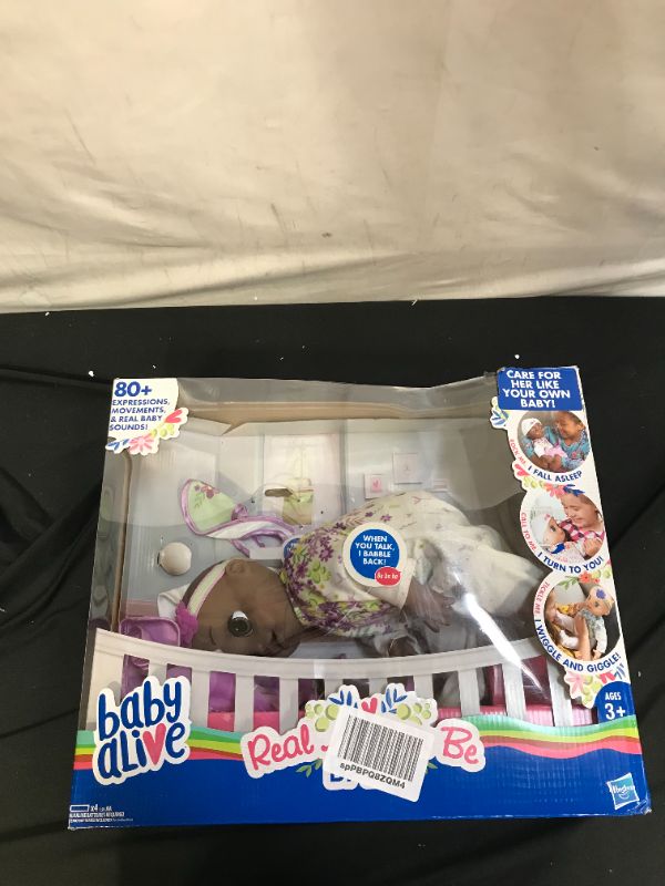 Photo 1 of Baby Alive Real As Can Be Baby: Realistic African American Doll, 80+ Lifelike Expressions, Movements & Real Baby Sounds, With Doll Accessories, Toy for Girls and Boys 3 and Up
