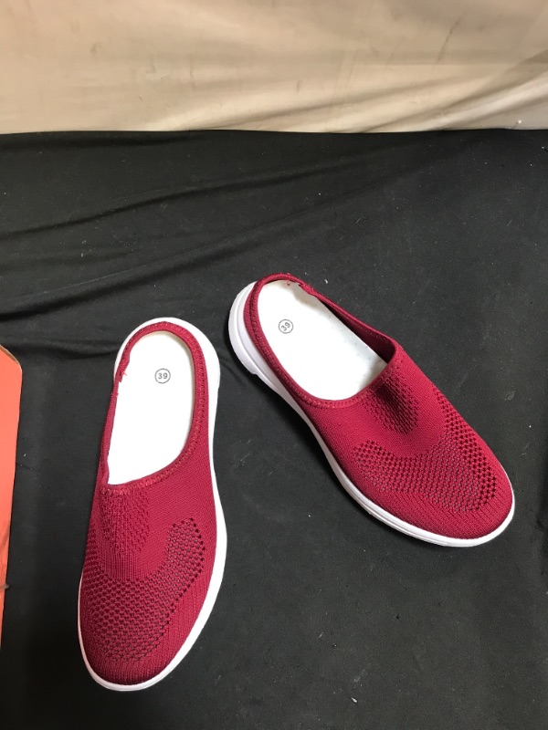 Photo 2 of BIFINI Womens Backless Sneakers Mesh Slip-on Mule Shoes Breathable Slippers. Size 8
