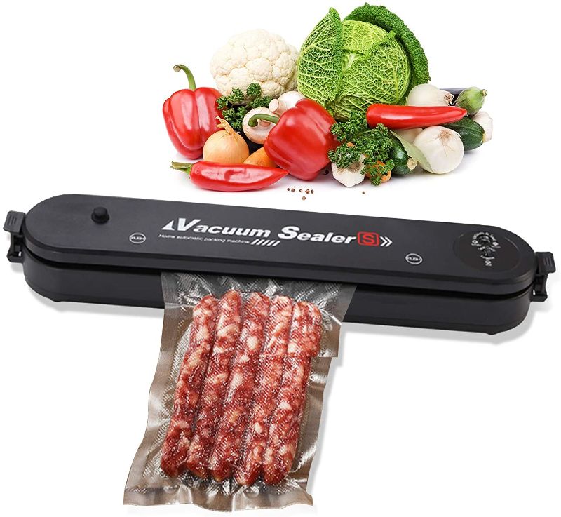 Photo 2 of Vacuum Sealer, ASIYUN Home Automatic Food Saver Sealers Vacuum Packing Machine, with 15 Vacuum Sealer Bags Kit for Dry & Moist Food Storage and Preservation(Compact Design, Easy to Clean, Led Indicator Lights)
