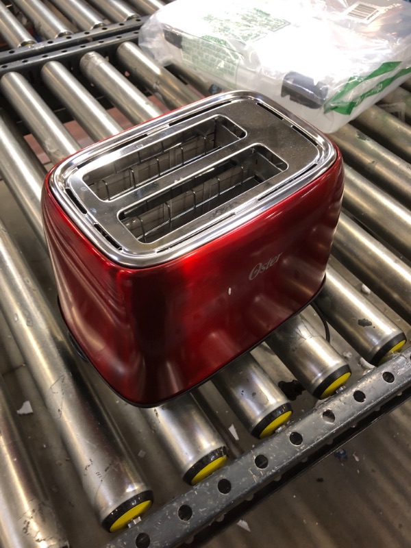 Photo 3 of Oster 2-Slice Toaster with Advanced Toast Technology, Candy Apple Red
