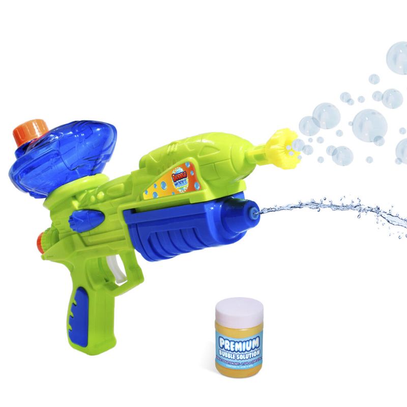 Photo 1 of 2-in-1 Pump Action Water Gun & Bubble Shooter
