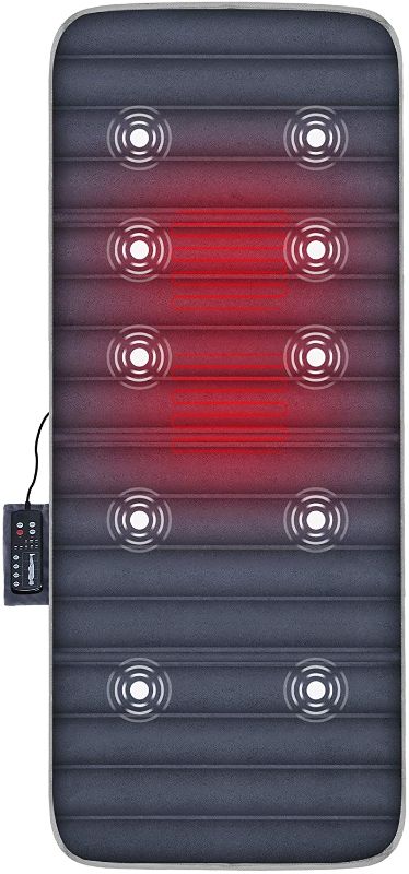 Photo 1 of PARTS FOR A Comfier Full Body Massage Mat with Heat-Back Massage Chair Pad with 10 Vibration Motors & 2 Therapy Heating pad with auto Shut Off,Heated Massage Mattress Pad for Back
