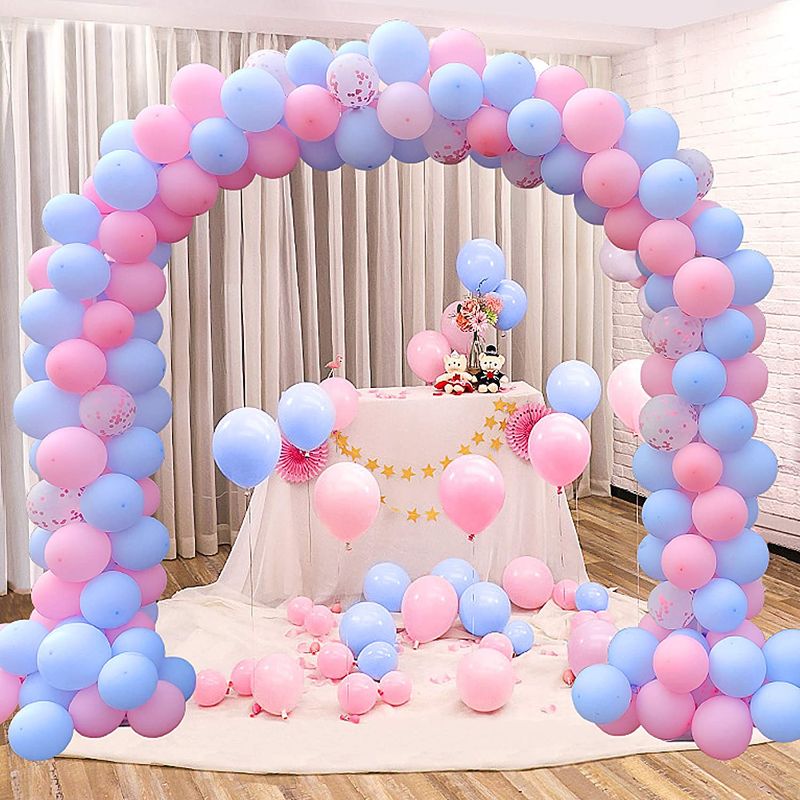 Photo 1 of Fikowo Metal Balloon Arch with Sturdy Stand and Base, Easy Assembly Balloon Arch Frame Stand for Balloons Decoration, Large Size Garden Arch for Weddings Birthday Party Event Decoration
