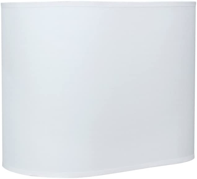 Photo 1 of Aspen Creative 37001 Transitional Oval Hardback Shaped Spider Construction Lamp Shade in Off-White, 13 1/2" wide (8" + 13 1/2") x (8" + 13 1/2") x 10 1/2"
