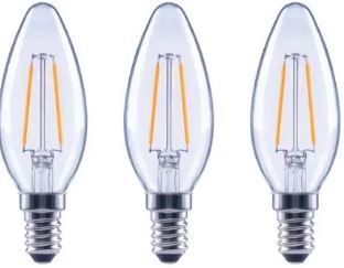 Photo 1 of 25-Watt Equivalent B11 Candle Dimmable ENERGY STAR Clear Glass Filament Vintage LED Light Bulb Soft White (3-Pack)
4ct