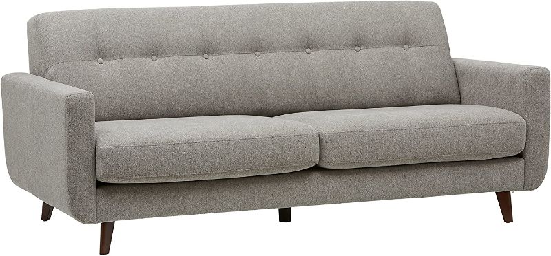 Photo 1 of Amazon Brand – Rivet Sloane Mid-Century Modern Sofa Couch, 79.9"W, Pebble Grey
