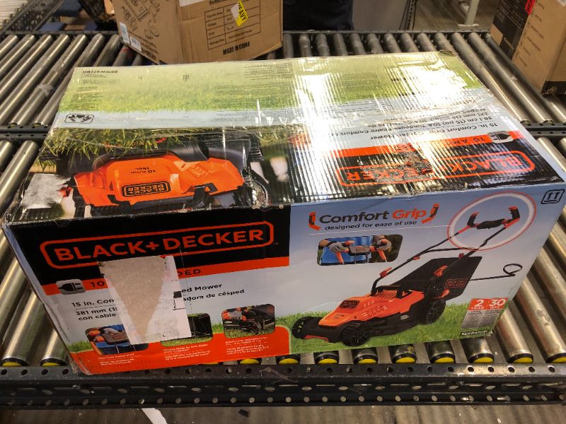 Photo 7 of BLACK+DECKER Electric Lawn Mower with Bike Handle