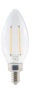Photo 1 of 40-Watt Equivalent B11 Non-Dimmable Clear Glass Filament Vintage Edison LED Light Bulb Soft White (8-Pack) 5 BOXES (40 bulbs)
