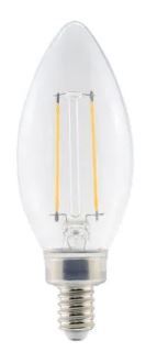 Photo 1 of 40-Watt Equivalent B11 Non-Dimmable Clear Glass Filament Vintage Edison LED Light Bulb Daylight (8-Pack) 5 BOXES (40 bulbs) 
