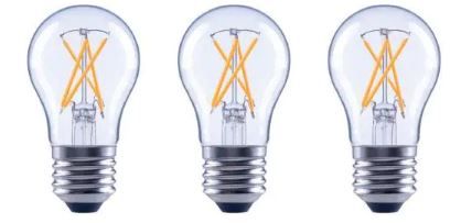 Photo 1 of 40-Watt Equivalent A15 Dimmable ENERGY STAR Clear Glass Filament Vintage Edison LED Light Bulb Bright White (3-Pack)  4 BOXES (12 PK)
