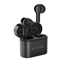 Photo 1 of BlitzWolf® BW-FYE9 TWS Wireless Earbuds bluetooth 5.0 Earphone Half In-ear QCC3020 CVC8.0 DSP Noise Reduction Low Latency Gaming Headphone with Mic - Black
