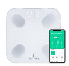 Photo 1 of FitTrack Dara Smart BMI Digital Scale - Measure Weight and Body Fat - Most Accurate Bluetooth Glass Bathroom Scale

