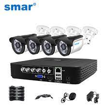 Photo 1 of Home Security Cameras System Wired, (4) HD 2.0MP Surveillance Bullet Cameras with 4CH CCTV DVR Video Recorder, IP66 Weatherproof for Indoor Outdoor use, Motion Detection, E-Mail Alert, Remote Access
