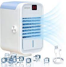 Photo 1 of Portable Air Conditioner Fan with 120° Auto Oscillating, Aliopis Personal Air Cooler Fan Mini Evaporative Desk Fan USB Small, 3 Wind Speeds, Temperature Display, Quiet for Home Office
