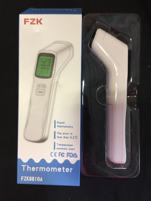 Photo 2 of Forehead Thermometer, Baby and Adults Thermometer with Fever Alarm, LCD Display and Memory Function, Ideal for Whole Family (White) (2pk)