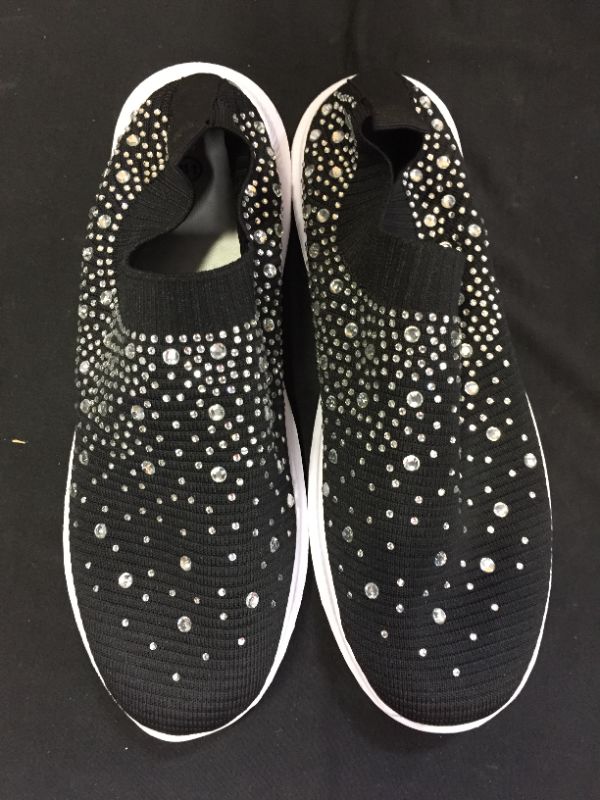 Photo 1 of GOSPT Women's Mesh Walking Shoes Rhinestone Glitter Slip On 
Size: 8