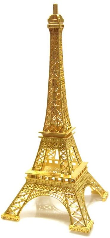 Photo 1 of  Paris Metal Eiffel Tower Stand Model for Table Decoration Statue Figurine Replica Centerpiece (Gold, 12 Inch)