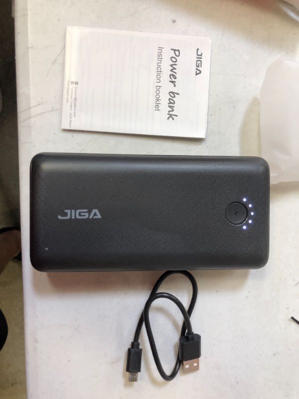 Photo 2 of JIGA 30000mAh Portable Charger, Fast Charging Power Bank with 3 Outputs & 3 Inputs & Flashlight, Ultra High Capacity External Battery Pack Compatible with iPhone, Samsung, iPad etc.
