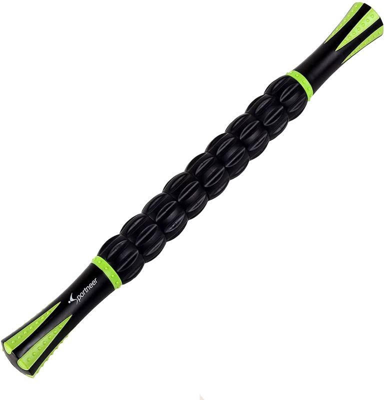 Photo 1 of Muscle Roller Stick, Sportneer Massage Sticks for Athletes, Back Leg Muscle Massager for Reducing Soreness, Loosing Tightness, and Soothing Cramps (Black)