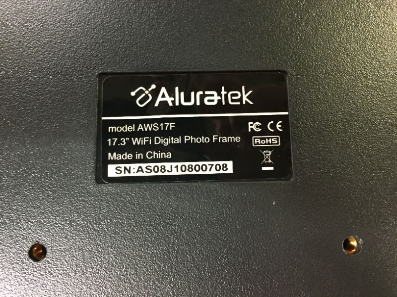 Photo 4 of Aluratek 17.3-in. WiFi Digital Photo Frame with Touchscreen & 16GB Memory