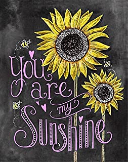 Photo 1 of 3 pack of You are My Sunshine Diamond Painting Kit - pigpigboss 5D Full Diamond Painting by Numbers for Adults Sunflower Diamond Painting Art Gift for Kids (11.8 x 15.7 inches)