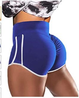 Photo 1 of Gafeng Women's Scrunch Butt Shorts Booty Lifting Ruched High Waist Workout Yoga Running Short Leggings
size L