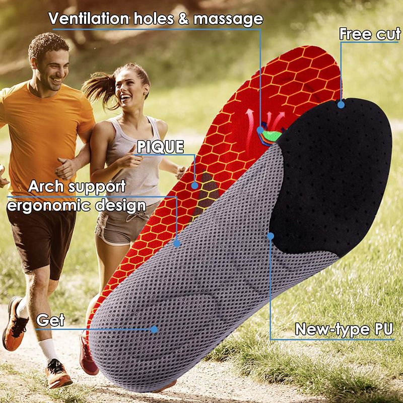 Photo 1 of Memory Foam Shoe Inserts feet Support Plantar Fasciitis Arch Support Insoles Comfortable Breathable Sports Shoe Inserts for Women/men