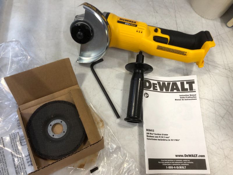 Photo 5 of Dewalt DCG412B 20V MAX* Lithium Ion 4-1/2” grinder